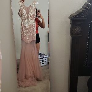 Glitter prom dress floral small